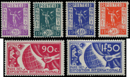** FRANCE - Poste - 322/27, Exposition Internationale De Paris 1937 - Unused Stamps