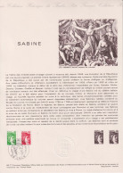 1977 FRANCE Document De La Poste Sabine N° 1970 1972 - Documenten Van De Post