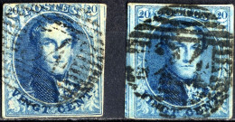 1851 - Nr 7 - Vingt Cents (°) Dik Papier - 1851-1857 Medaglioni (6/8)