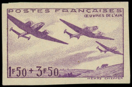 * FRANCE - Poste - 540, Non Dentelé, Tirage 425: Oeuvres De L'Air - Unused Stamps