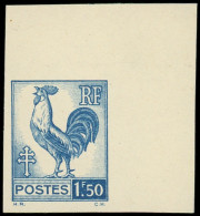 * FRANCE - Poste - 639, Type Non émis, Non Dentelé, Cdf: 1.50f. Coq D'Alger (Spink 648B) - Unused Stamps