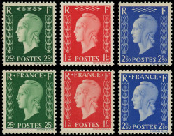 ** FRANCE - Poste - 701A/F, Complet 6 Valeurs: Non émise De Londres - Unused Stamps