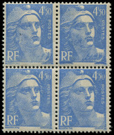 ** FRANCE - Poste - 718Ad, Bloc De 4, Dont 2 Exemplaires Sans "f" - Unused Stamps