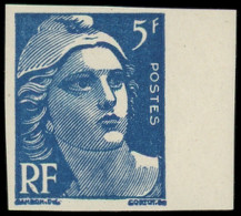 ** FRANCE - Poste - 719B, Non Dentelé, Signé, Bdf: 5f. Gandon Bleu - Unused Stamps