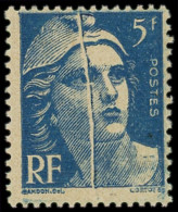 ** FRANCE - Poste - 719B, Pli Accordéon: 5f. Bleu - Unused Stamps