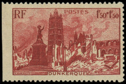 * FRANCE - Poste - 744, Dentelé 3 Côtés: 1.50f. + 1.50f. Dunkerque (Spink) - Ongebruikt