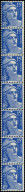 ** FRANCE - Poste - 886d, Type III, Bande De Roulette De 7: 15f. Gandon Outremer - Unused Stamps