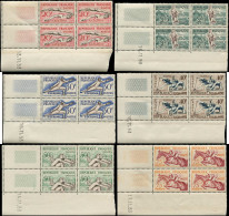 ** FRANCE - Poste - 960/65, 6 Blocs De 4 CD 1953: Série Hippisme - Unused Stamps