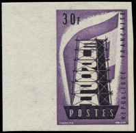 ** FRANCE - Poste - 1077, Essai De Couleur Non Dentelé En Violet: Europa 1956 (Spink) - Nuevos