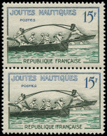 ** FRANCE - Poste - 1162a, Paire Dont 1 Exemplaire "FFRANCAISE": Joutes Nautiques - Unused Stamps