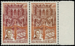 ** FRANCE - Poste - 1575, En Paire, 1 Exemplaire Rouge Absent: Léon Bailby - Unused Stamps