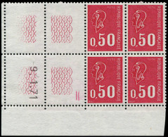 ** FRANCE - Poste - 1664, Bloc De 4 CD à Gauche 9/1/71: 0.50 Béquet - Unused Stamps