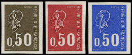** FRANCE - Poste - 1664, 3 Essais De Couleur Non Dentelé Différents: 0.45 Béquet - Unused Stamps
