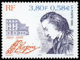 ** FRANCE - Poste - 3287a, Sans Fond Bleu, Certificat Cérès: Chopin - Ungebraucht