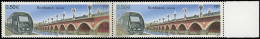 ** FRANCE - Poste - 3661, Paire Horizontale Avec Défaut D'essuyage Au Milieu De La Paire, Signée Calves: Bordeaux, Tramw - Unused Stamps
