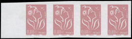 ** FRANCE - Poste - 4155b, Bande De 4, Non Dentelée Accidentel, Certificat Calves: 0.88€ Lamouche (Spink) - Unused Stamps