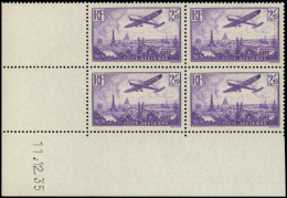 ** FRANCE - Poste Aérienne - 10, Bloc De 4 Cd 11/12/35: 2.25f. Violet - 1927-1959 Postfris