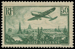 * FRANCE - Poste Aérienne - 14b, 50f. Vert-foncé - 1927-1959 Mint/hinged