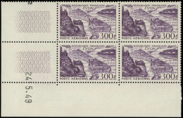 ** FRANCE - Poste Aérienne - 26, Bloc De 4 Cd 24/5/49: 300f. Lyon - 1927-1959 Postfris