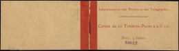 N FRANCE - Carnets - 138-CA1, Couverture Vide Surchargée Annulé En Violet - Other & Unclassified