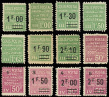 * FRANCE - Colis Postaux - 65/76, Complet 12 Valeurs: Vert Et Lilas - Mint/Hinged