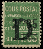 * FRANCE - Colis Postaux - 141, Fond De Sureté Absent, Signé Calves: 2.35f. S. 1.65f. Vert - Nuovi
