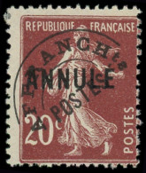 * FRANCE - Cours D'Instruction Préo - Préo 54 CI 2, 20c. Semeuse Brun - Corsi Di Istruzione