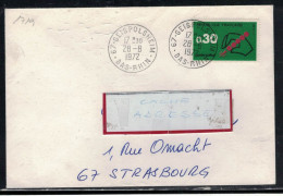 YT 1719 SSL/ 67 GEISPOLSHEIM CACHET MANUEL 28/8/1972 - Handstempel