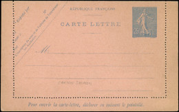 N FRANCE - Entiers Postaux - 132 CL1, Carte Lettre 25c. Bleu Lignée - Andere & Zonder Classificatie
