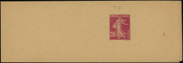 N FRANCE - Entiers Postaux - 190 BJ1, 20c. Semeuse Lilas Bande Journal (Date 738) - Other & Unclassified