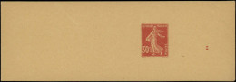 N FRANCE - Entiers Postaux - 360 BJ 1, 30s. Semeuse Brun Rouge, Bande Journal Date 919 - Other & Unclassified