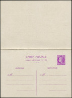 N FRANCE - Entiers Postaux - 679 CPRP, Carte Postale Avec Réponse Payée: 1.50f. + 1.50f. Lilas - Andere & Zonder Classificatie