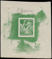 EPA FRANCE - Epreuves D'Artiste - (431), Gravure Fine, épreuve Du Poinçon Sans Faciale En Vert, Signée: Iris - Artist Proofs