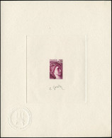EPA FRANCE - Epreuves D'Artiste - 1965, épreuve D'artiste En Violet-brun, Signée Gandon: 0.10 Sabine - Artistenproeven
