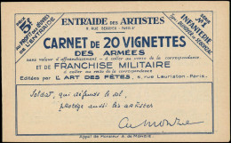 ** FRANCE - Franchise - 10A, Carnet Complet De 20 Vignettes, Tb: Infanterie 1940 - Altri & Non Classificati