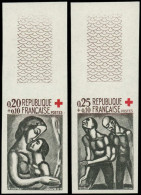 ** FRANCE - Non Dentelés - 1323/24, Bdf: Croix Rouge 1961 - Zonder Classificatie