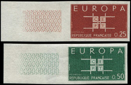 ** FRANCE - Non Dentelés - 1396/97, Bdf: Europa 1963 - Unused Stamps