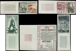 ** FRANCE - Non Dentelés - 1407/11, Complet, Bdf: 20ème An De La Libération - Unused Stamps