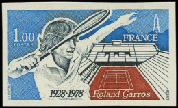 ** FRANCE - Non Dentelés - 2012b, 1.00f. Tennis à Rolland Garros - Non Classificati
