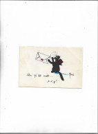 Carte Postale Ancienne Humour Signée René Un Petit Chat Qui Reçoit Une Lettre - Bouret, Germaine
