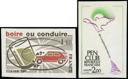 ** FRANCE - Non Dentelés - 2159 + 2164/67, 5 Valeurs: Commémoratifs 1981 - Zonder Classificatie