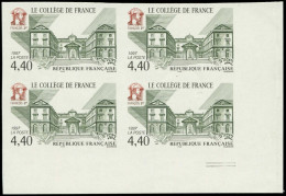 ** FRANCE - Non Dentelés - 3114a, Bloc De 4 Cdf (50 Exemplaires Connus): Le Collège De France - Unclassified