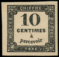 * FRANCE - Taxe - 2, Type I, Très Frais: 10c. Noir - 1859-1959 Mint/hinged