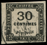 O FRANCE - Taxe - 6, Signé Calves: 10c. Noir - 1859-1959 Usati