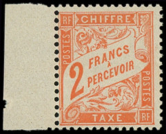 ** FRANCE - Taxe - 41, Signé, Bdf: 2f. Rouge-orange - 1859-1959 Nuevos