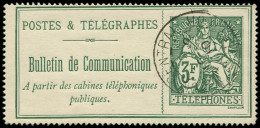 O FRANCE - Téléphone - 30, Superbe: 3f. Vert - Telegramas Y Teléfonos