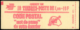 ** FRANCE - Vignettes - PA 26j, Carnet Ouvert De 10 Pubs Code Postal, Faciale 10f. Rouge: Palissy Violet - Other