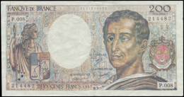 TTB FRANCE - Billets - Billet De 200f. Avec Légende Imprimée Sous La Faciale "Faux Billet", état TTB/Neuf: Montesquieu - Autres & Non Classés