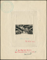 EPA COLONIES SERIES - Poste Aérienne - 1946, Anniversaire De La Victoire, épreuve D'artiste, Bon à Tirer En Noir, Datée  - Sin Clasificación