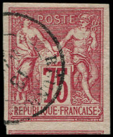 O COLONIES GENERALES - Poste - 28, Oblitération Cachet à Date Réunion: 75c. Rose (Maury) - Sage